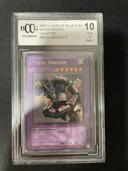 Yugioh Metal Dragon Legend Of Blue Eyes White Dragon BCCG 10 Mint Unlimited - Image 1