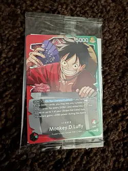 One Piece TCG English Ichiban Kuji Monkey D. Luffy Promo (OP13-001) -Sealed - Image 1