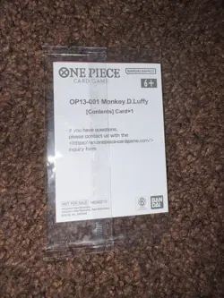 One Piece TCG English Ichiban Kuji Monkey D. Luffy Promo (OP13-001) -Sealed - Image 3