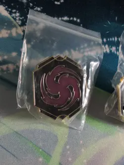 Disney Lorcana Amethyst & Sapphire Ink Symbol League Kit Pins - Image 2