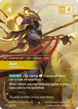 Azir - Sovereign 177/221 Epic Riftbound Card - NM - Image 1