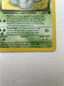 Pokemon Dark Arbok Card 2/82 Team Rocket Holo WOTC NM Condition - Image 5