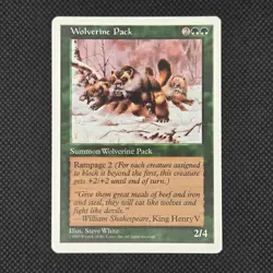 Wolverine Pack Uncommon Fifth Edition Magic: The Gathering MP - Image 1