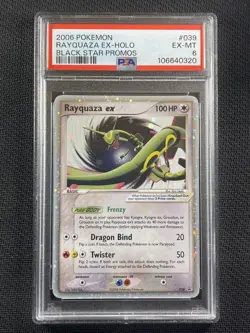 Pokemon Card - PSA6 EX-MT - Rayquaza EX Holo - Black Star Promo - 2006 - 039 - Image 1