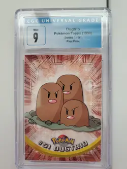 CGC Mint 9 DUGTRIO Topps 1st Print 1999 Pokemon Card Series 1 #51 - Image 1