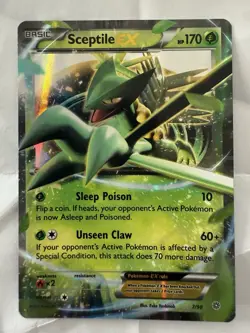 Sceptile EX Pokemon XY Ancient Origins 7/98 Ultra Rare NM (2015) - Image 1