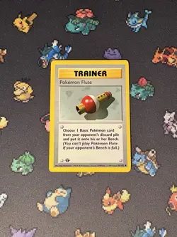 Pokemon Cards Pokemon Flute 86/102 Shadowless Base Set 1ST EDITION WOTC - (NM-) - Image 1