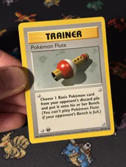 Pokemon Cards Pokemon Flute 86/102 Shadowless Base Set 1ST EDITION WOTC - (NM-) - Image 2