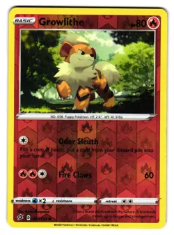Growlithe 027/192 Common Rebel Clash Pokemon Reverse Holo Near Mint - Image 1
