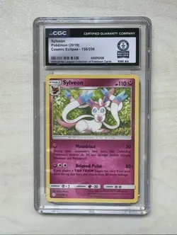 Pokemon CGC Guinness World Record Holder 1 of 1 Sylveon 155/236 Cosmic Eclipse - Image 1