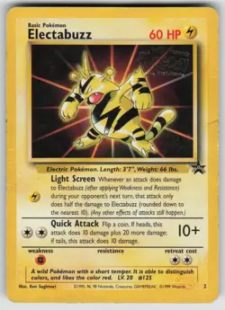 Electabuzz 2 Promo Wizards Black Star Promos Pokemon Damaged - Image 1