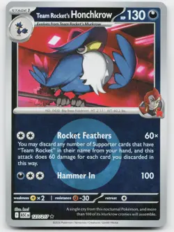 Team Rocket's Honchkrow (Energy Symbol) 127/217 Ascended Heroes Reverse Holo NM - Image 1