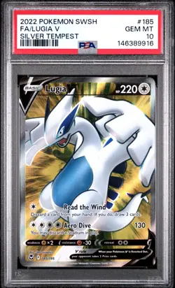 Lugia V 185/195 Sword & Shield: Silver Tempest PSA 10 - Gem Mint Pokemon - Image 2