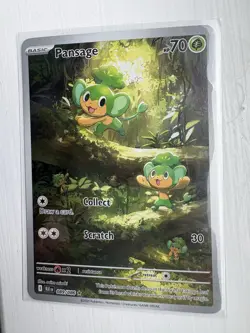 Pokemon NM Black Bolt Illustration Pansage IR SV 089/086 - Image 1