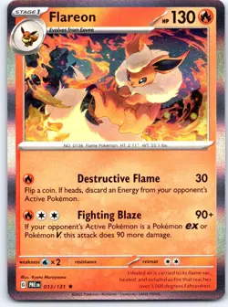 Flareon 013/131 Holo Rare Prismatic Evolutions Pokemon Holo NM - Image 1