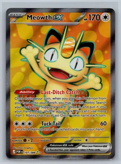 Meowth ex 107/088 Ultra Rare Perfect Order Pokemon Card Near Mint - Image 1