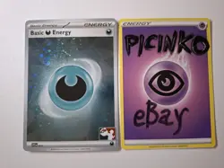 Pokemon -Basic Darkness Energy - SVE015 - Prize Pack S6 - With 2x Swirl- Stamped - Image 1