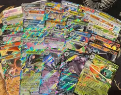 Pokemon Card Lot 100 Official TCG Cards Ultra Rare Included EX GX V MEGA + HOLOS - Image 4