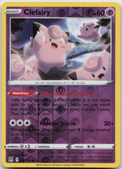 Clefairy 062/196 Common Lost Origin Pokemon Reverse Holo Near Mint - Image 1