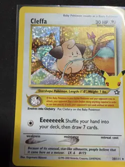 Cleffa 20/111 Celebrations Holo Pokemon Card NM - Image 3