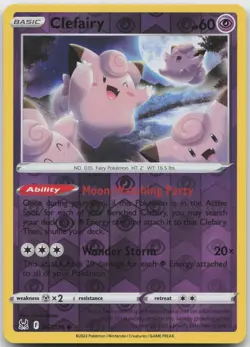 Clefairy 062/196 Common Lost Origin Pokemon Reverse Holo Near Mint - Image 1