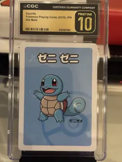 Squirtle CGC Pristine 10 Graded Pokemon Playing Cards 2019 JPN Old Maid - Image 1
