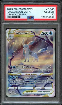 PM - 2023 - POKEMON SWSH - CROWN ZENITH - #GG40 - GLACEON VSTAR - PSA 10 - Image 1