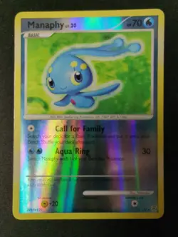 Manaphy 9/130 Reverse Holo Pokemon TCG Diamond and Pearl MP - Image 1