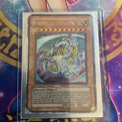 Yugioh! 2007 Rainbow Dragon 1st Edition Secret Rare TAEV-EN006 HP - Image 1