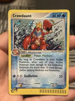 Pokemon TCG Crawdaunt 2003 EX Dragon 3/97 Holo Rare(SwirlsU)- NM - Image 1
