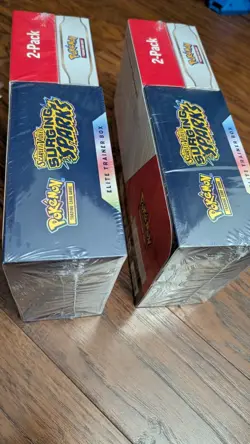Pokemon Surging Sparks Elite 2 ETBs + 2 Booster Bundles TCG - Costco Pack - Image 4