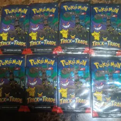 8 packs of Pokemon Trick Or Trade BOOster Pack, (Sealed Booster packs) 2024 - Image 1