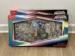 Lot of 2 Pokemon Prismatic Evolutions Lucario Ex Tyranitar Ex Premium Collection - Image 1