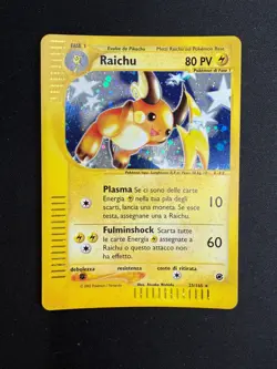 Pokemon Raichu 25/165 Expedition Rara Holo Unlimited Wizards ITA Carte Vintage - Image 1