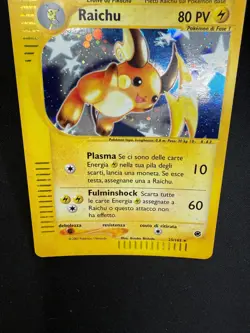 Pokemon Raichu 25/165 Expedition Rara Holo Unlimited Wizards ITA Carte Vintage - Image 3