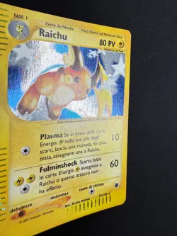 Pokemon Raichu 25/165 Expedition Rara Holo Unlimited Wizards ITA Carte Vintage - Image 5