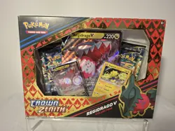 Pokemon TCG Crown Zenith Regidrago V Collection Box sealed, Damaged. - Image 1