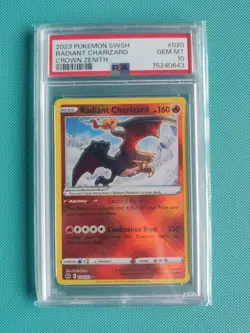 PSA 10 Radiant Charizard 020/159 Crown Zenith Holo Graded Pokemon Card - Image 1