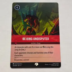 Be King Undisputed 216/204 Disney Lorcana Fabled Epic Holo Foil Card NM - Image 1