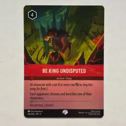 Be King Undisputed 216/204 Disney Lorcana Fabled Epic Holo Foil Card NM - Image 2