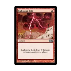 WOTC MtG M11 Lightning Bolt (C) (Foil) EX - Image 1