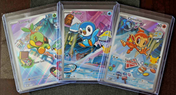 Pokemon First Partner Set Sinnoh Region Full Set Chimchar, Piplup, Turtwig - NM - Image 1
