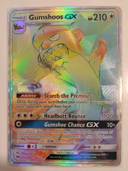 Pokemon TCG Gunshoos GX 157/149 Sun and Moon Base Rainbow Secret Rare NM - Image 1