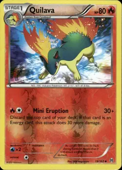 QUILAVA 19/162 BREAKTHROUGH UNCOMMON REVERSE HOLO POKEMON SHIN NAGASAWA - Image 1