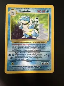 Blastoise Base Set 2/102 SPANISH Vintage Pokemon WOTC MP Holo Rare - Image 1