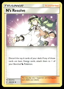 N's Resolve 200/236 Cosmic Eclipse Pokemon NM - Image 1