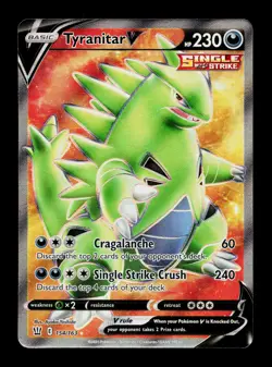 Tyranitar V 154/163 Ultra Rare Battle Styles Pokemon Near Mint - Image 1