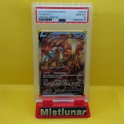 2023 POKEMON SWORD & SHIELD CROWN ZENITH #GG36 FULL ART/ENTEI V PSA 10 🔥🐾 - Image 2