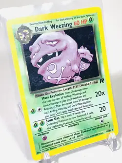 2000 Pokemon Team Rocket Holo Dark Weezing #14/82 MINT - Image 3