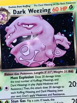 2000 Pokemon Team Rocket Holo Dark Weezing #14/82 MINT - Image 5